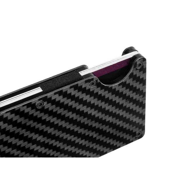 IC Män Blockering Slim Pengklämma Kolfiber Kreditkortshållare Poc