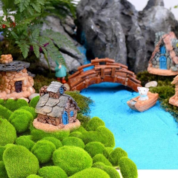 32 Dekorativa Gröna Mossbollar i 5 Storlekar