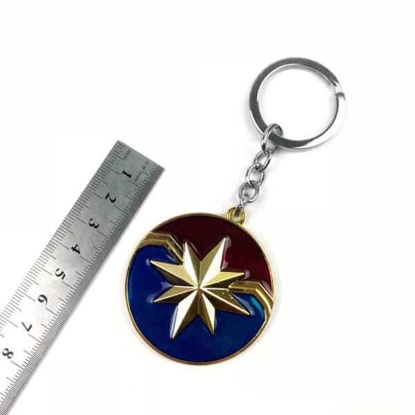 2 stk Marvel Logo Nøglering Metal Avengers Captain Nøglering (G IC
