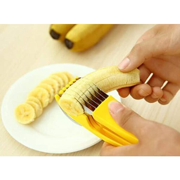 IC Rostfritt Stål Bananfruktskärare Skinkakorvverktyg