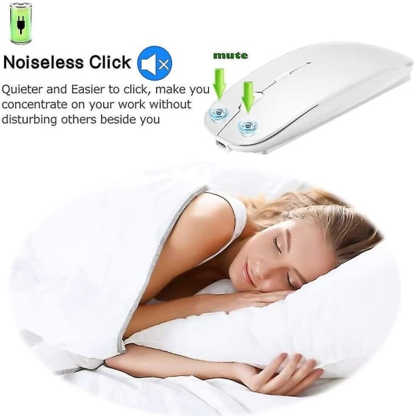 IC Trådlös Bluetooth-mus för Macbook Pro/macbook Air/ipad/laptop/imac/pc