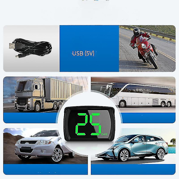 Bil Speedometer Digital GPS Speedo Speed MPH HUD Head Up Display Speedometer Universal