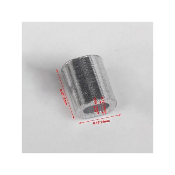 IC 600x Loop Sleeve Aluminiumklemmer for 1 mm diameter vaier