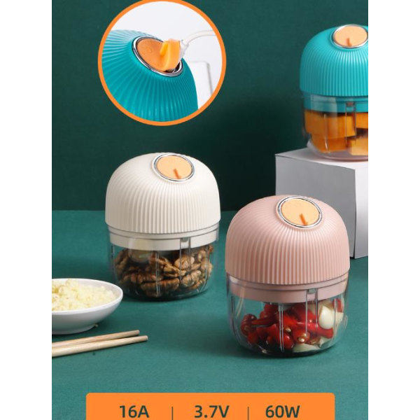 IC Vitlökshackare, Elektrisk Bärbar 250ML, Rosa
