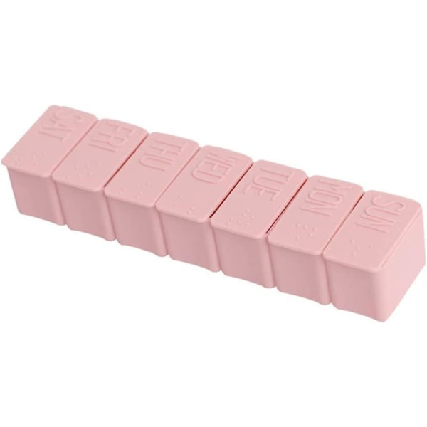 IC Pilleboks 7 Dage Pille Organiser, acsergery 7 Ruter Ugentlig Pillefodral med Punktskrift
