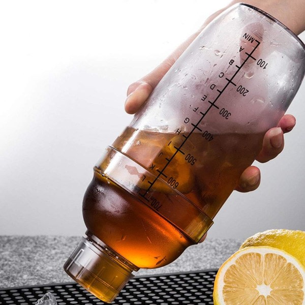 Barware Cocktail Shaker, 35 oz Maito-teepannusekoitin Shakers Resin Clear Wine Mixer Juomasekoitin Flaska Ice Tea Shaker Viiniteesekoitin Shaker Cup