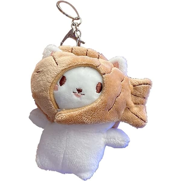 Bomulls-katt Taiyaki nøkkelring IC