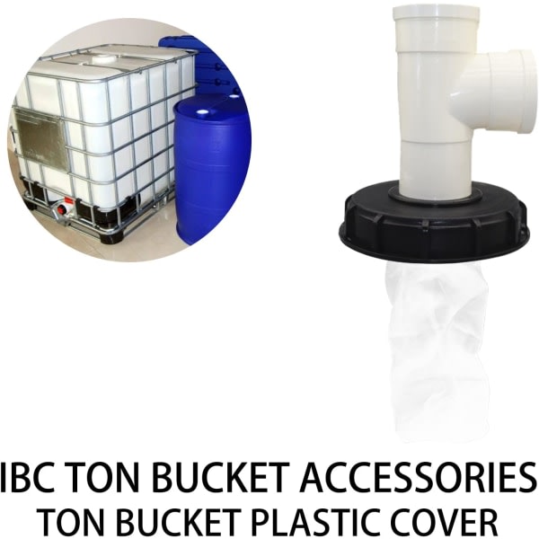 IC IBC-låsfilter, tvättbart IBC-tanklock i nylon med lock, IBC-tanktillbehör