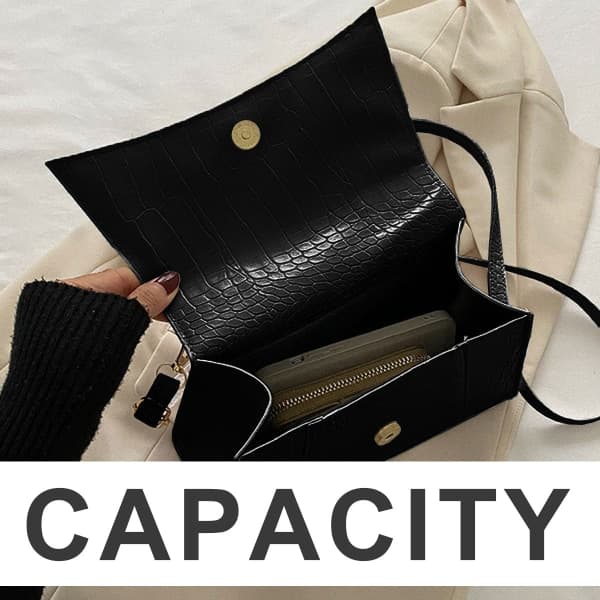 IC Konstläder Handväskor och axelväskor, crossbody med en axel svart