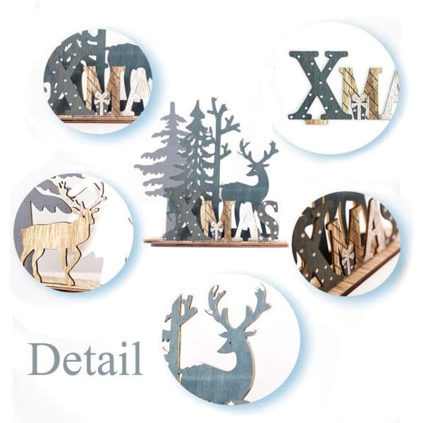Julgran i trä med bokstäver Xmas dekoration display objekt Mini