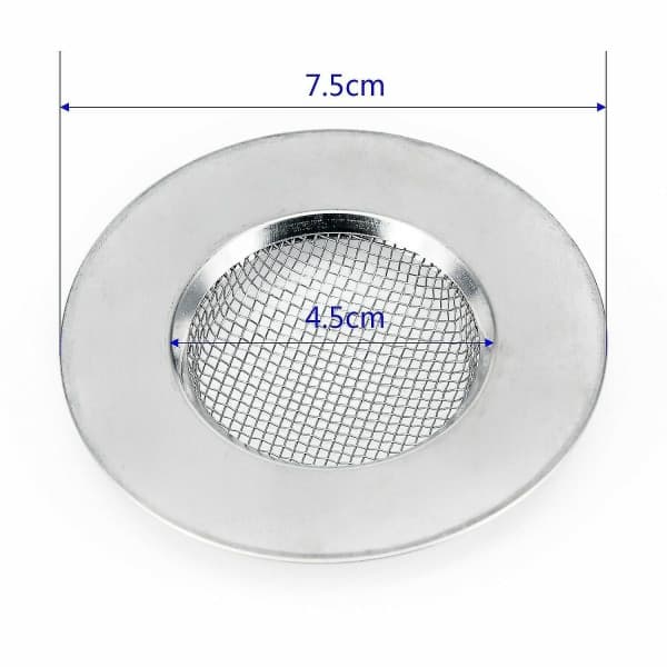 IC Multifunktionell Avloppsstopp i Rostfritt Stål för Kök Håravloppsfångare, (Vit) (2 st)