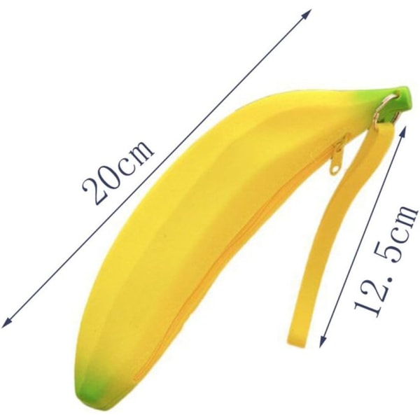 Generisk söt silikoni Banana Mynt Pennfodral Case Myntväska IC