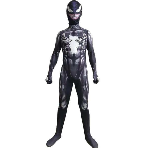 Barn Gutter Venom Superhelt Playsuit Jumpsuit Cosplay Kostymer zy 120cm