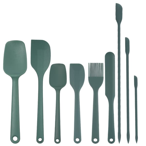 Xuanjun ny silikon-set serie set grillborste smörskrapa temperaturtålig och diskmaskinsäker Black 6-piece set