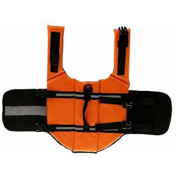 Hundflytväst med reflexband, justerbart bälte - Storlek L