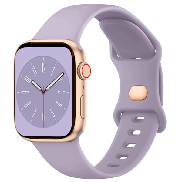 Mjukt silikonband för Apple Watch 8 7 6 5 4 3 SE Armband för IWatch Ultra 49mm 45mm 41mm 40mm 44mm 38mm 42mm watc light purple
