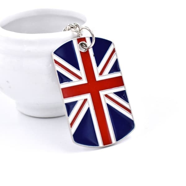 2 pcs metal keychain flag keychain British flag keychain Union Jack keychain British souvenirs keychain decor IC