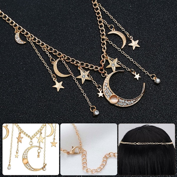 Boho tofsar pannband, tofskedja hårband, boho pannband huvud, dam huvudbonad för festival accessoarer bröllop halloween G