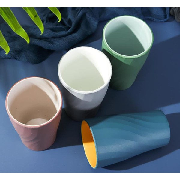 4-pack Tandborstekopp, Munsköljkopp, Tandborstehållare, Plast