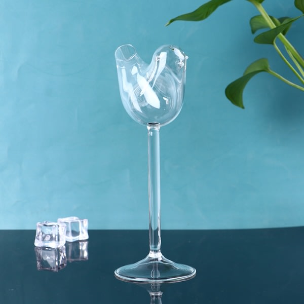 IC Genomskinliga fågelformade cocktailglas High Shed Wine Glass Dr 1