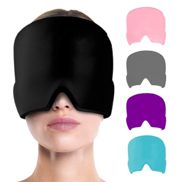 IC Gel Hot Cold Therapy Hodepine Migrenehette for Kjemoterapi Svart