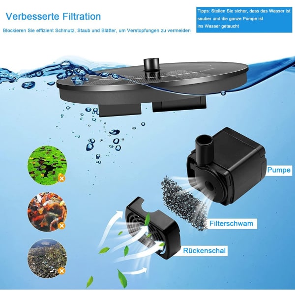 IC 9 effekt solfontæne sol damppumpe, have sol flydende