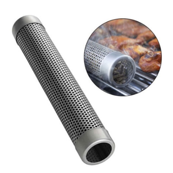 IC BBQ Røykrør i Rustfritt Stål med Perforert Mesh, Varmt/Kaldt, Style A5 A5