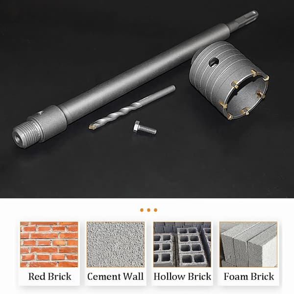 2 stk. betonghullsag - 65 mm - med 200 mm skaft
