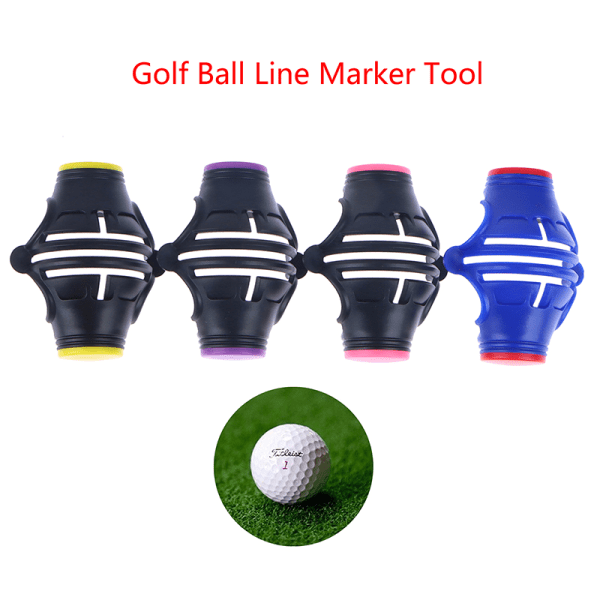 IC Golfbollsmarkör 360-graders trippel 3-linjers golfbollsmarkör C