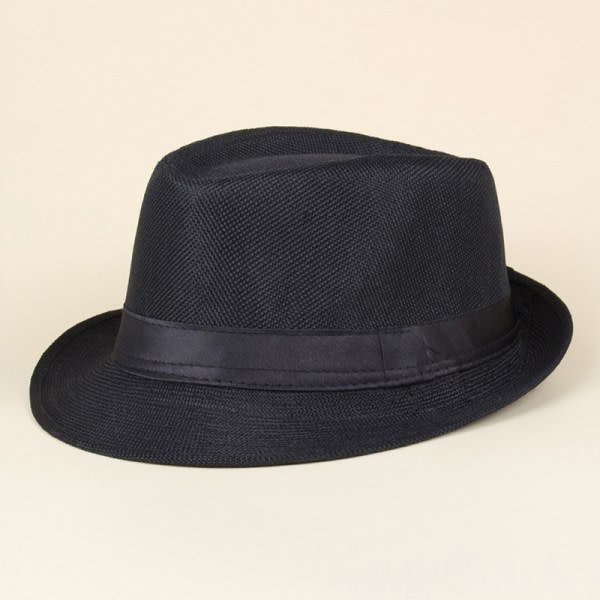 IC Retro hatt for menn med oppdrettet brun Vintage caps utendørs bowlerhattar Svart
