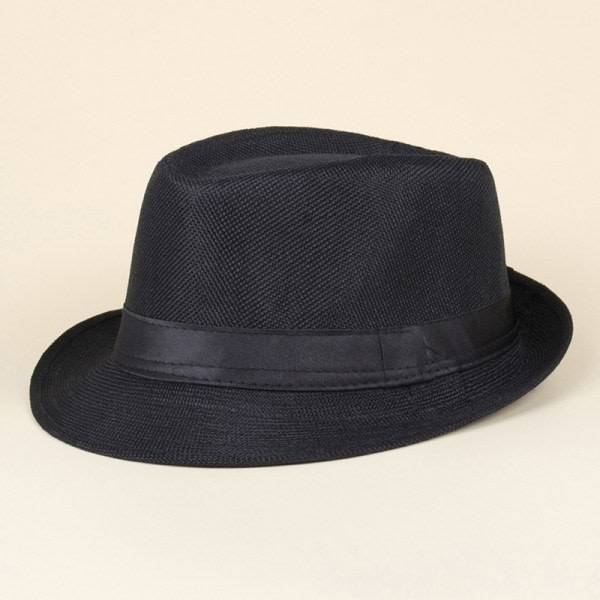 IC Retro-lippis miehille leveällä lipällä Vintage-lippis ulkokäyttöön bowler-hatut Musta
