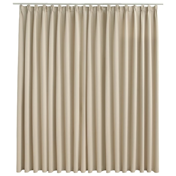 vidaXL Pimennysverho koukuilla, beige, 290x245 cm Beige Beige
