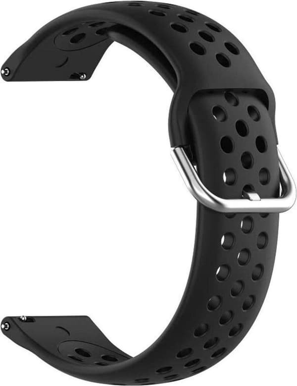 Kellon ranneke - Älykellon ranneke - Rei'itetty - Silikoni - Musta - Sopii useisiin Garmin-älykelloihin