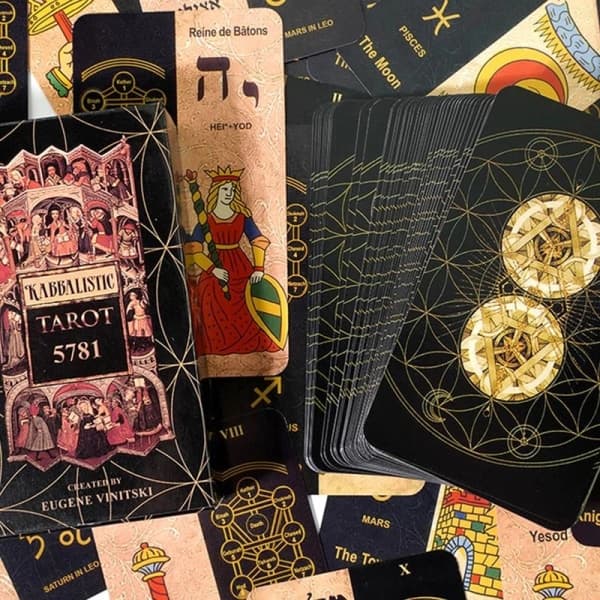 IC 1 boks 78 kort Klassiske tarotkort Brettspill Kortstokk 5781 Kabbali