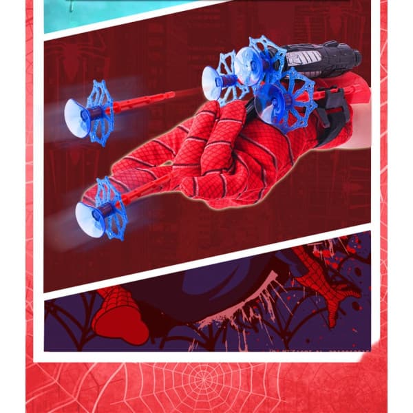 IC Marvel Spider-Man Cosplay Hanske Leke Z 1*emitter, 3pcs kuler, 1*hansker