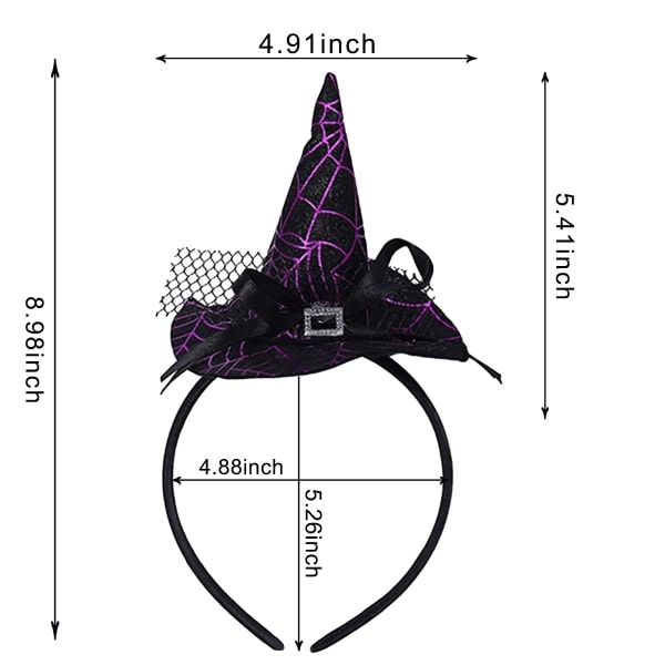 IC Halloween Hårband Håraccessoarer (Hatt Lila)