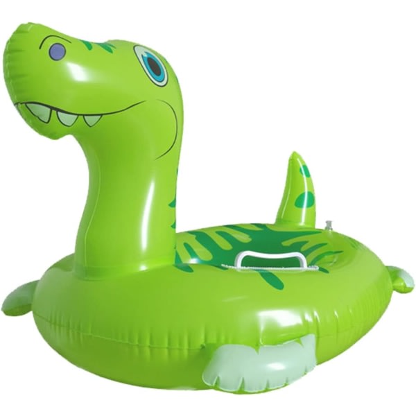 IC Djur oppblåsbar basseng pontonbåt, dinosaurie simning ponton rörring for 3-8 år småbarn oppblåsbar ponton djur simning
