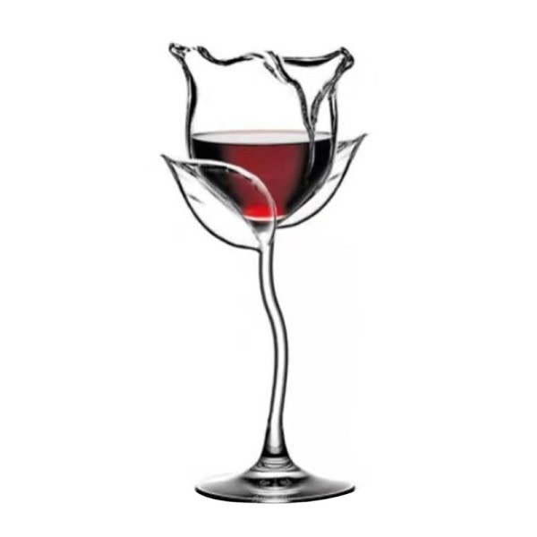 Fancy rött vin bägare vin cocktail glasögon 100 ml ros blomma form vin glas