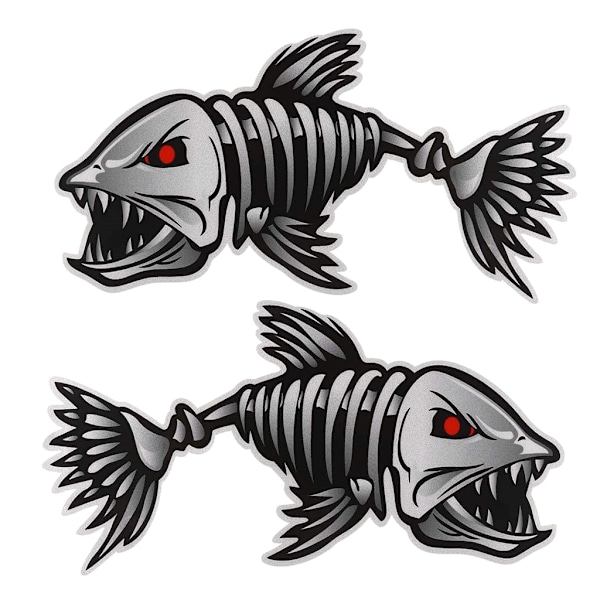 2 stk/sett Fiskebåtdekaler Klistremerke Bilklistremerker Båtdekaler for Kajakkfiskebil Refleksdekaler Tilbehør 30*15cm
