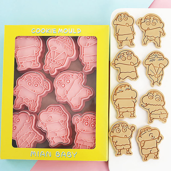 IC Krita Shinchan Biscuit ter Set Mould Cookie Bakverk Form t