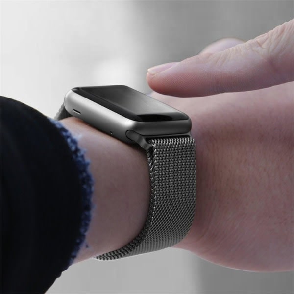 IC Milanese Loop Metalliranneke Apple Watch 42/44/45/49 mm Harmaa Harmaa Harmaa