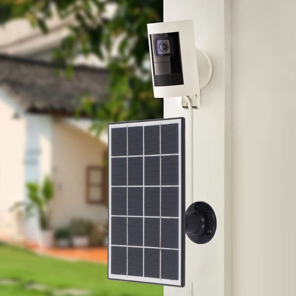 3W 5V Solpanel Professionel Effektiv Monokrystallinsk Silicium Solpanel Oplader til Udendørs Sikkerhedskamera Sort, DUBUNS