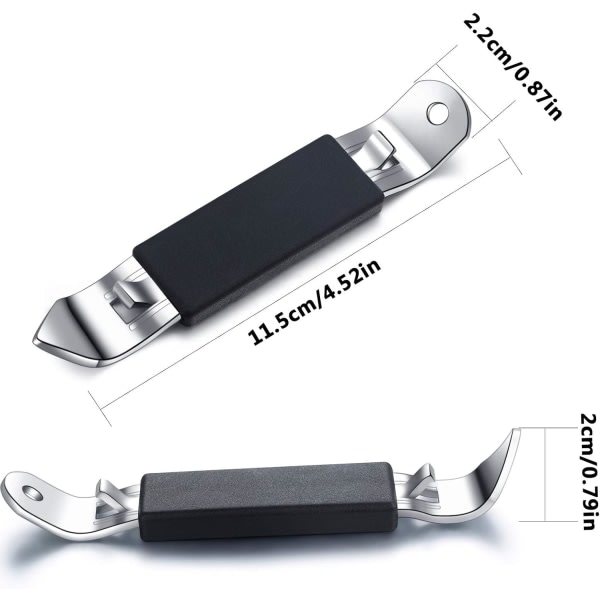 IC Magnetisk Flasköppnare & Konservöppnare - Klassisk Ölöppnare i Rostfritt Stål, Liten Flasköppnare, Burköppnare med Magnet för Camping och Resor