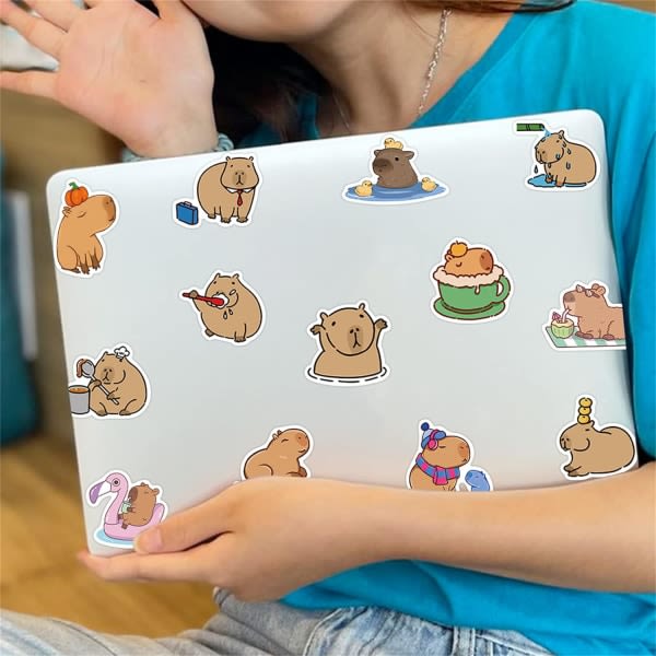 IC Roliga Capybara-tarrat Paketti 50 kpl, söta eläintarrat lapsille Teineille Aikuisten Glueewee Kawaii