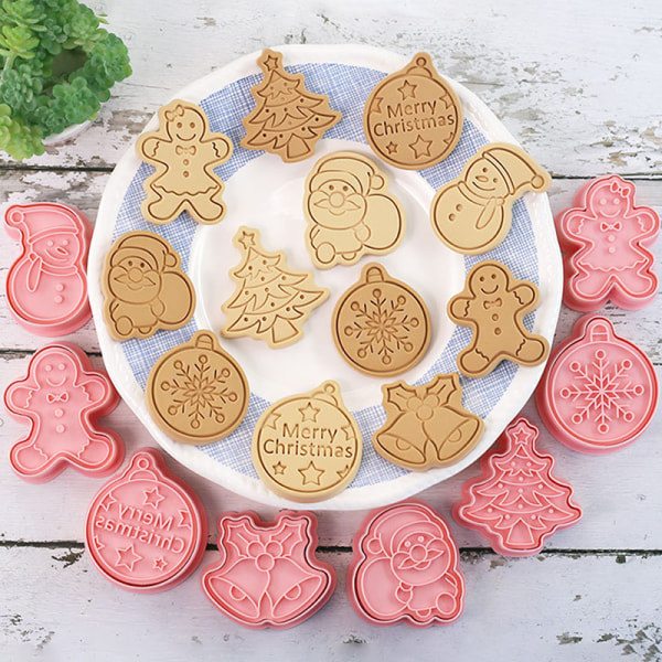 IC 8ST Jul Cookie ter Set Julbakning Snöflinga Biscui