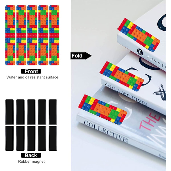 Magneettiset kirjanmerkit Värikkäät, 30 kpl Magneettiset kirjanmerkit, Kirjanmerkit, Magneettiset sivuklipsit, Sivumerkit, Kirjanmerkit, Lapset puzzle