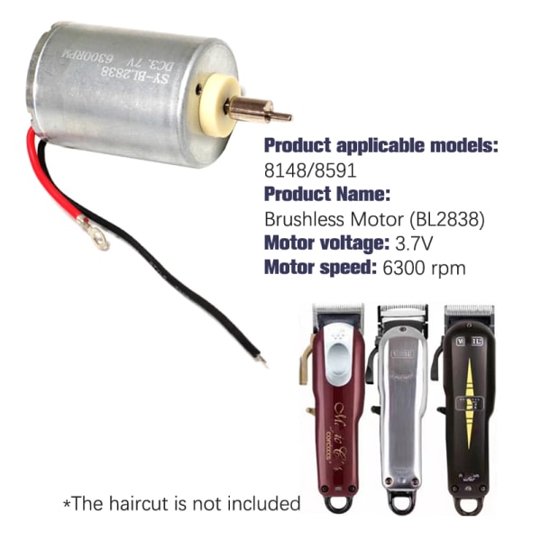 IC 3,7V udskiftningsmotor til 6300rpm hårklipper til 8148/8591 Elect Yellow