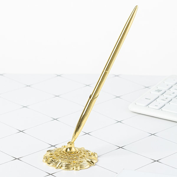 IC Delicated Desk Gel Pens Metal Kuglepen 1,0 mm Bullet Refill Guld