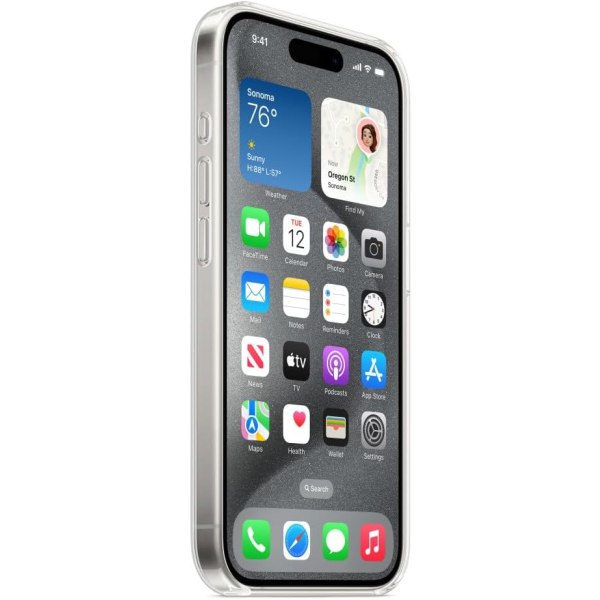 IC Apple Transparent etui med MagSafe til iPhone 15 Pro
