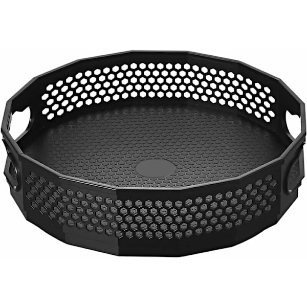 Roterende Bakke, Krydderihylde i Plast til Krydderier, Krydderier, Køkkenopbevaring, Roterende Bakke til Køkkenskab, Roterende Krydderibakke (30 X 10cm, L)